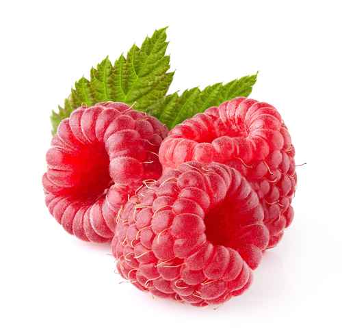 Raspberry with leaves