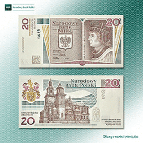 Pierwszy banknot z kodem 2D ,,600. rocznica urodzin Jana Długosza”