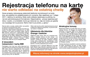 rejestracja telefonu na kartę