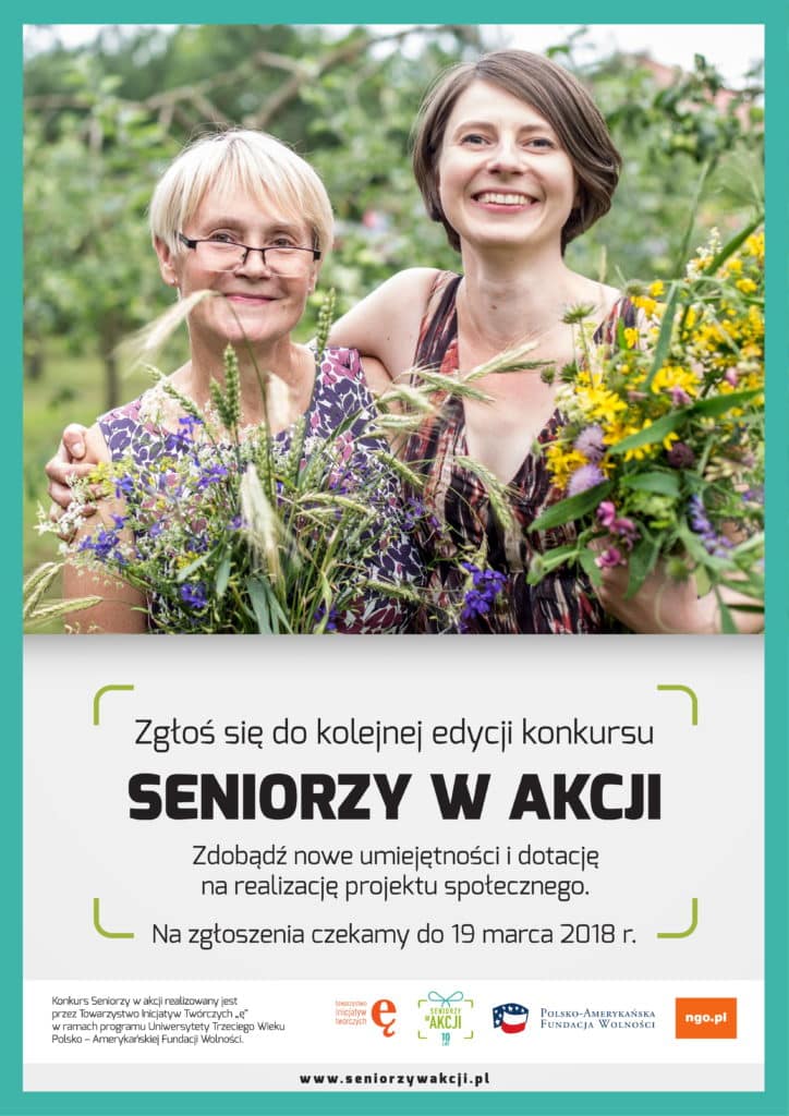 Konkurs Seniorzy w akcji - plakat