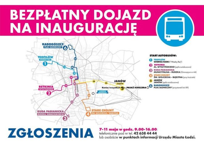 Bezpłatny Dojazd na Inauguracje V Łódzkie Senioralia