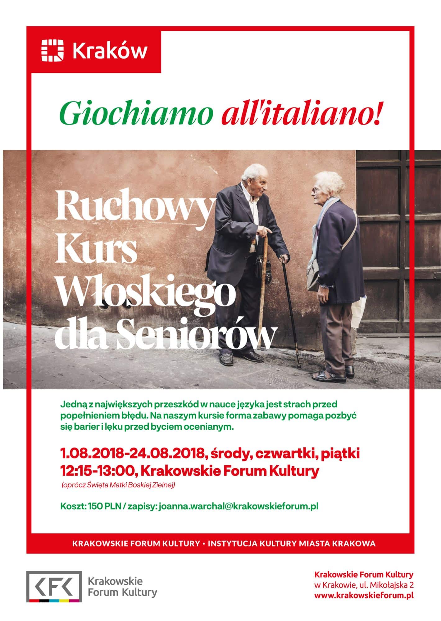 Ruchowy kurs włoskiego dla seniorów