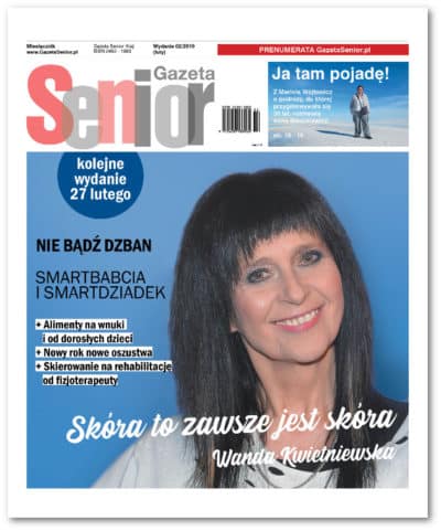 Wanda Kwietniewska na okładce Gazety Senior nr 02/2019