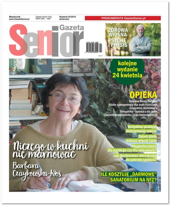 Gazety Senior kwietniowy numer (4/2019) okładka