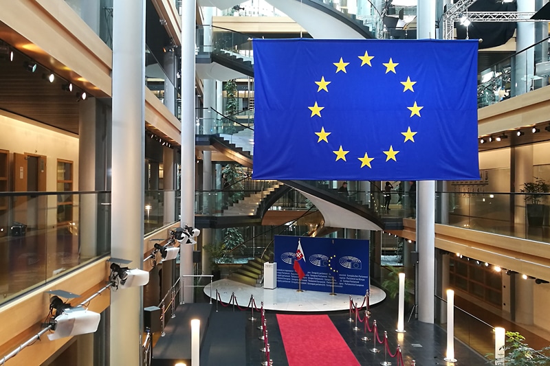 W Parlamencie Europejskim w Strasburgu