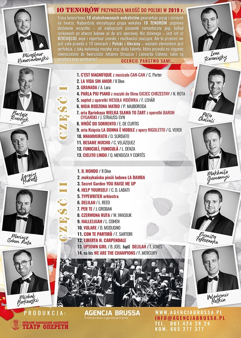 10 Tenorów program 2019