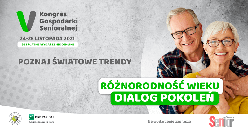 V Kongresu Gospodarki Senioralnej. 24-25 listopada online. Ciekawi goście, bogaty program, bezpłatny udział!