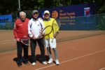 Zawodnicy 90+ na korcie! Wiesław Nurkowski, Stefan Mróz i Jerzy Jarmoc.