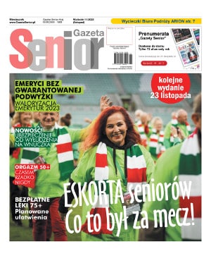 Okładka 1 Gazety Senior numer 11/22 listopad