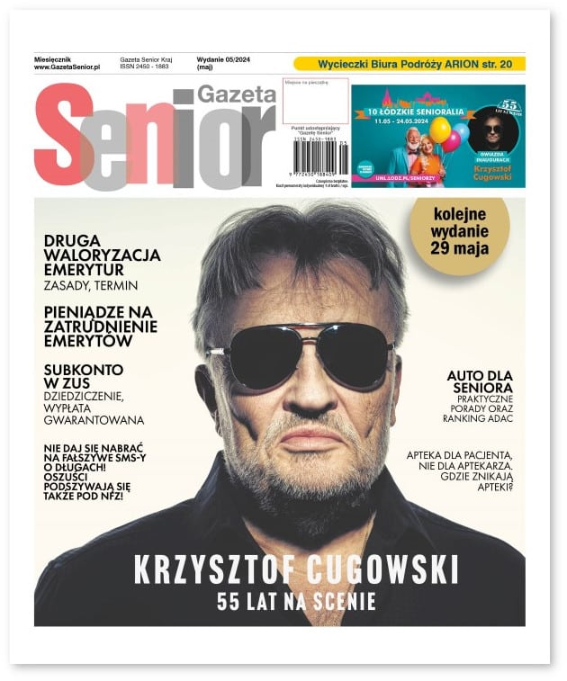 Gazeta Senior okładka numeru maj 2024